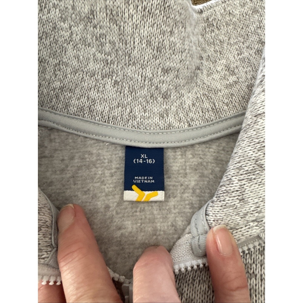 Old Navy Active Youth large Grey 1/2 Zip Pullover Sweatshirt XL 14-16 New (AH) - Picture 5 of 6